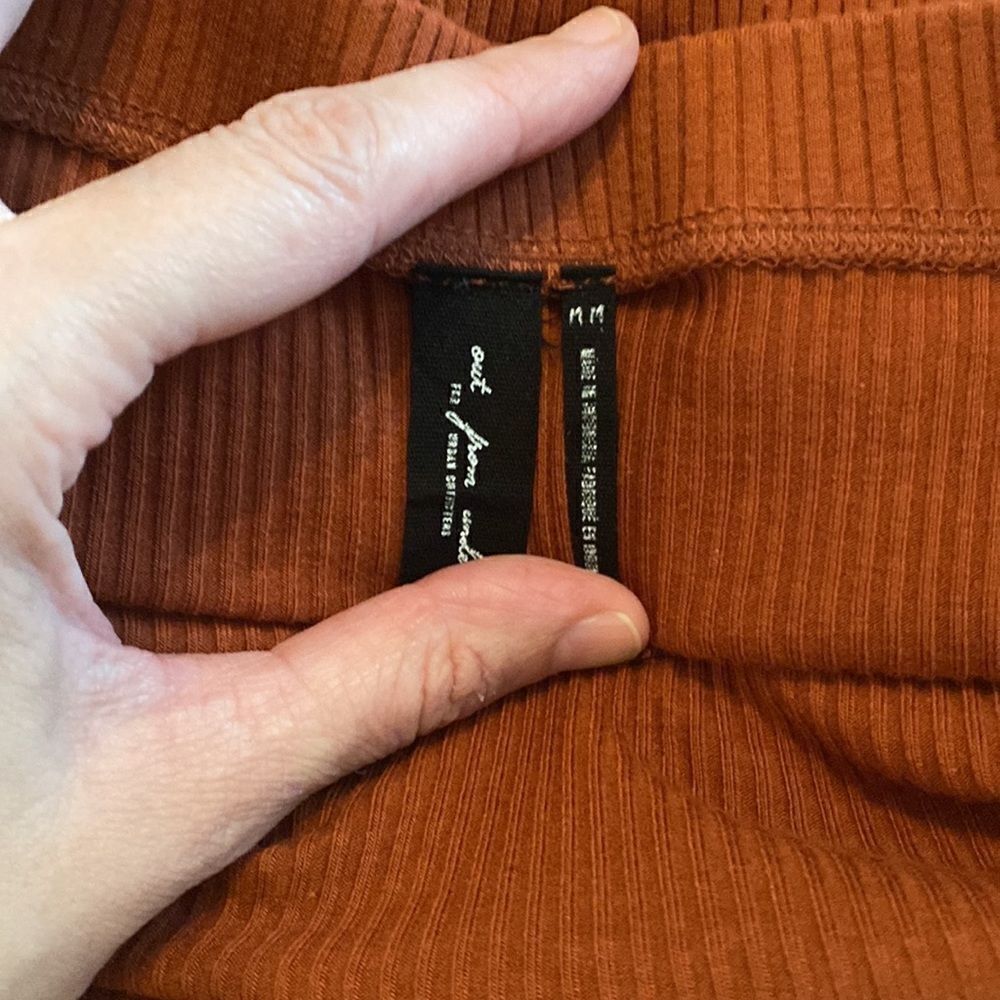Urban Outfitters Out From Under Burnt Orange Bodysuit One Piece Ribbed Medium M - Picture 5 of 6